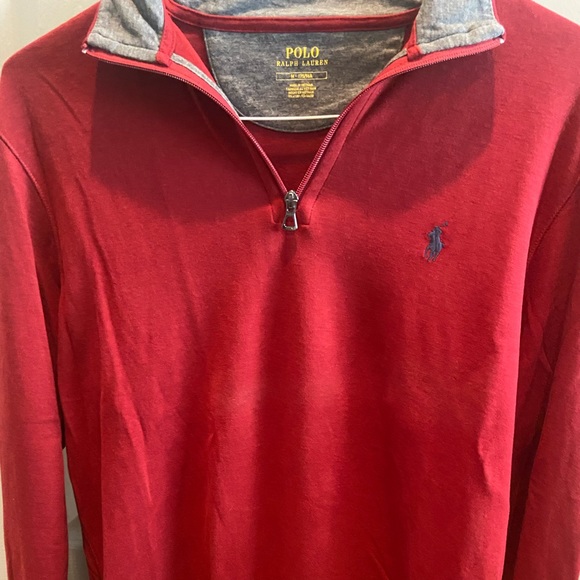 Ralph Lauren Red 1/4 zip size M (Barely worn) - Picture 2 of 2